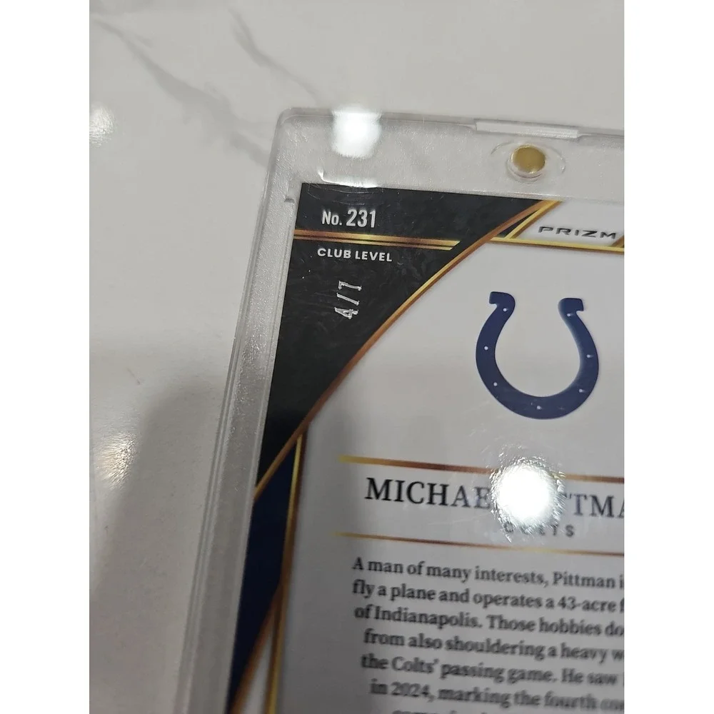 2025 Panini Select - Club Level Michael Pittman Jr. #231 Neon Orange Pulsar /7